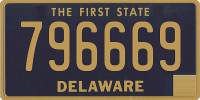 DE license plate 796669