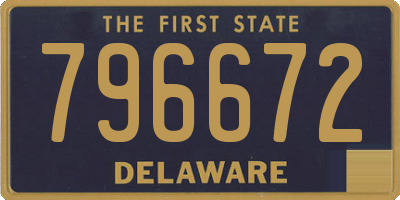 DE license plate 796672