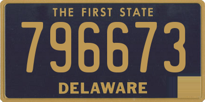 DE license plate 796673