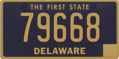 DE license plate 79668