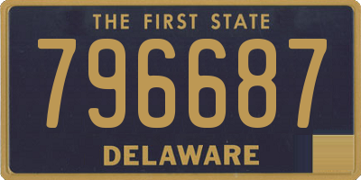 DE license plate 796687