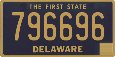 DE license plate 796696
