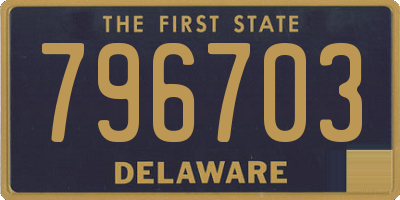 DE license plate 796703