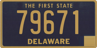 DE license plate 79671