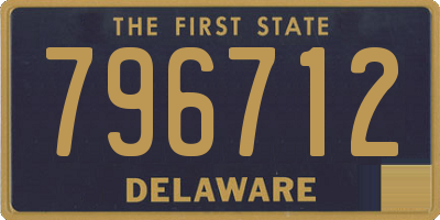 DE license plate 796712