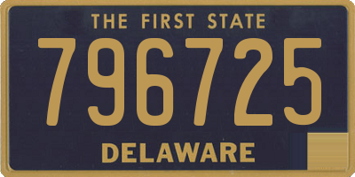 DE license plate 796725