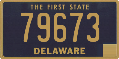 DE license plate 79673