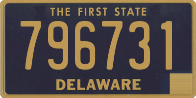 DE license plate 796731