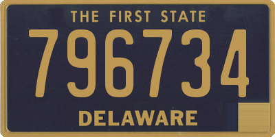DE license plate 796734