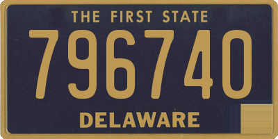 DE license plate 796740