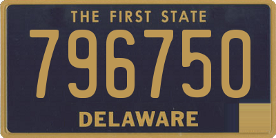 DE license plate 796750