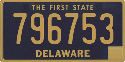 DE license plate 796753