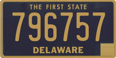 DE license plate 796757
