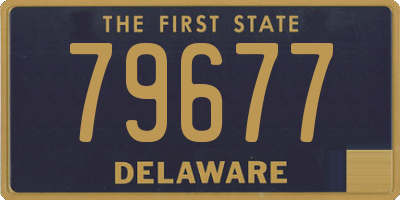 DE license plate 79677