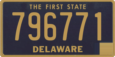 DE license plate 796771