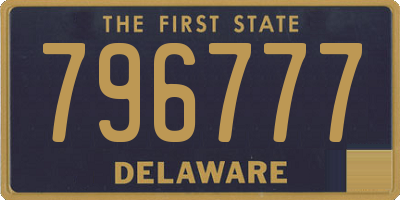 DE license plate 796777
