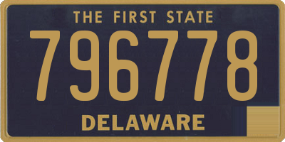DE license plate 796778
