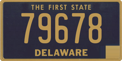 DE license plate 79678