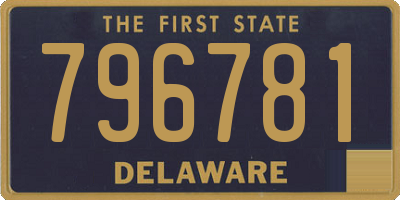 DE license plate 796781
