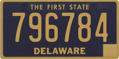 DE license plate 796784