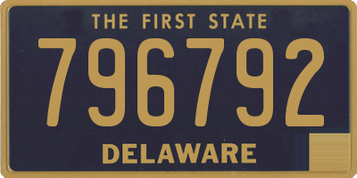 DE license plate 796792
