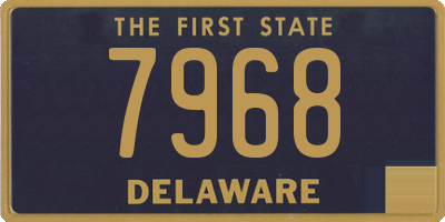 DE license plate 7968