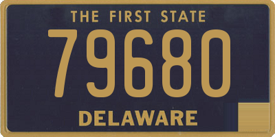 DE license plate 79680