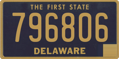 DE license plate 796806