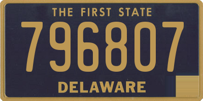 DE license plate 796807
