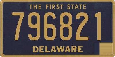 DE license plate 796821