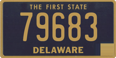DE license plate 79683