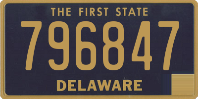 DE license plate 796847