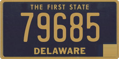 DE license plate 79685