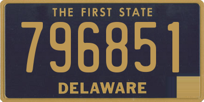 DE license plate 796851