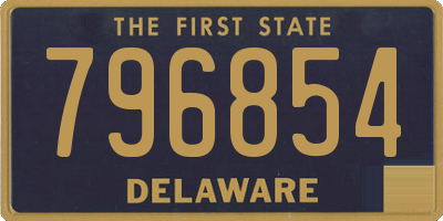 DE license plate 796854