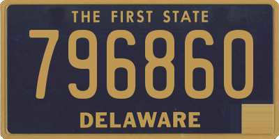 DE license plate 796860