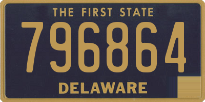DE license plate 796864