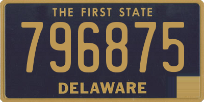 DE license plate 796875