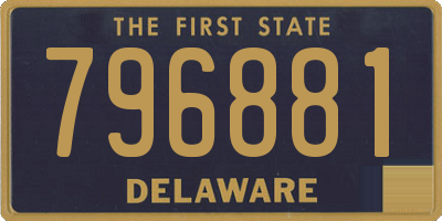 DE license plate 796881