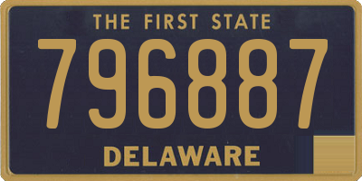 DE license plate 796887