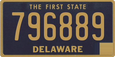 DE license plate 796889