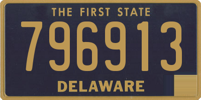 DE license plate 796913