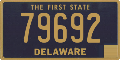 DE license plate 79692