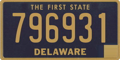 DE license plate 796931