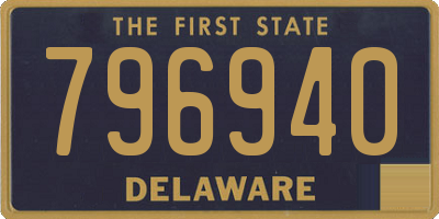 DE license plate 796940