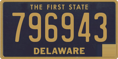 DE license plate 796943