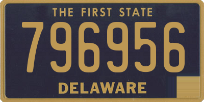 DE license plate 796956