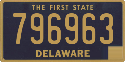 DE license plate 796963