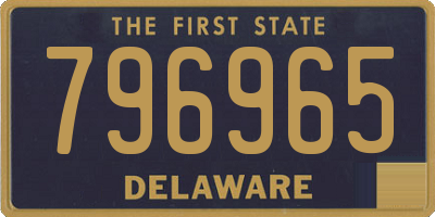 DE license plate 796965