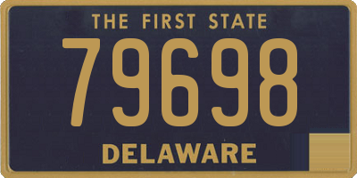 DE license plate 79698